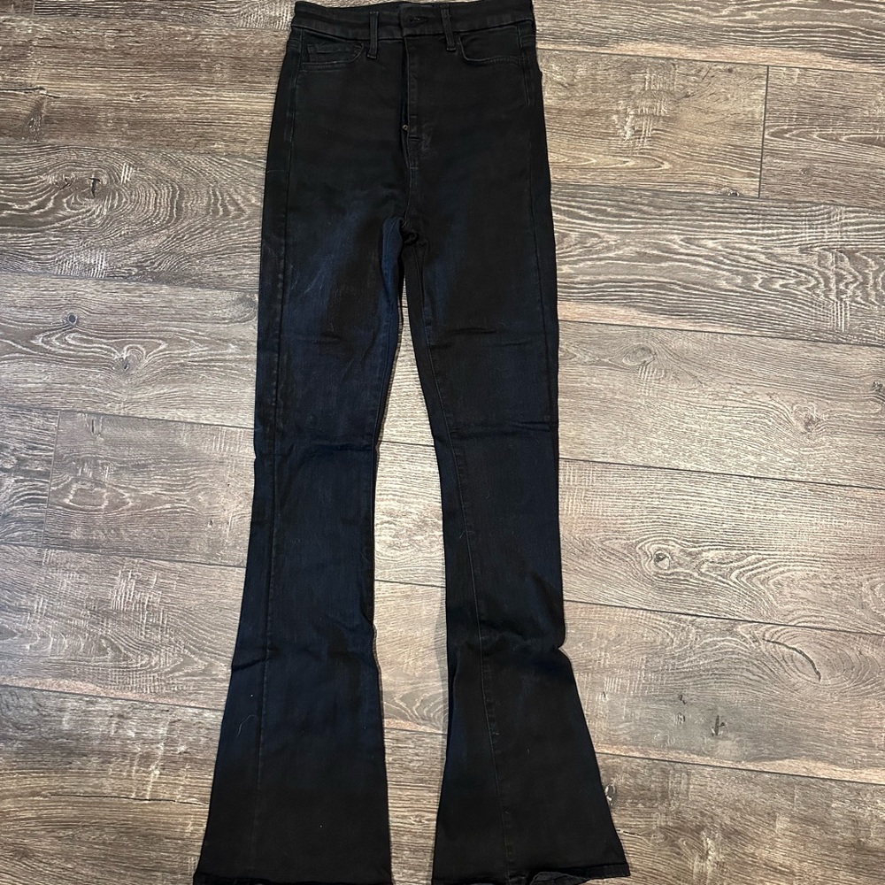 7 For All Mankind Classic Boot Cut Jeans in Deep Black
